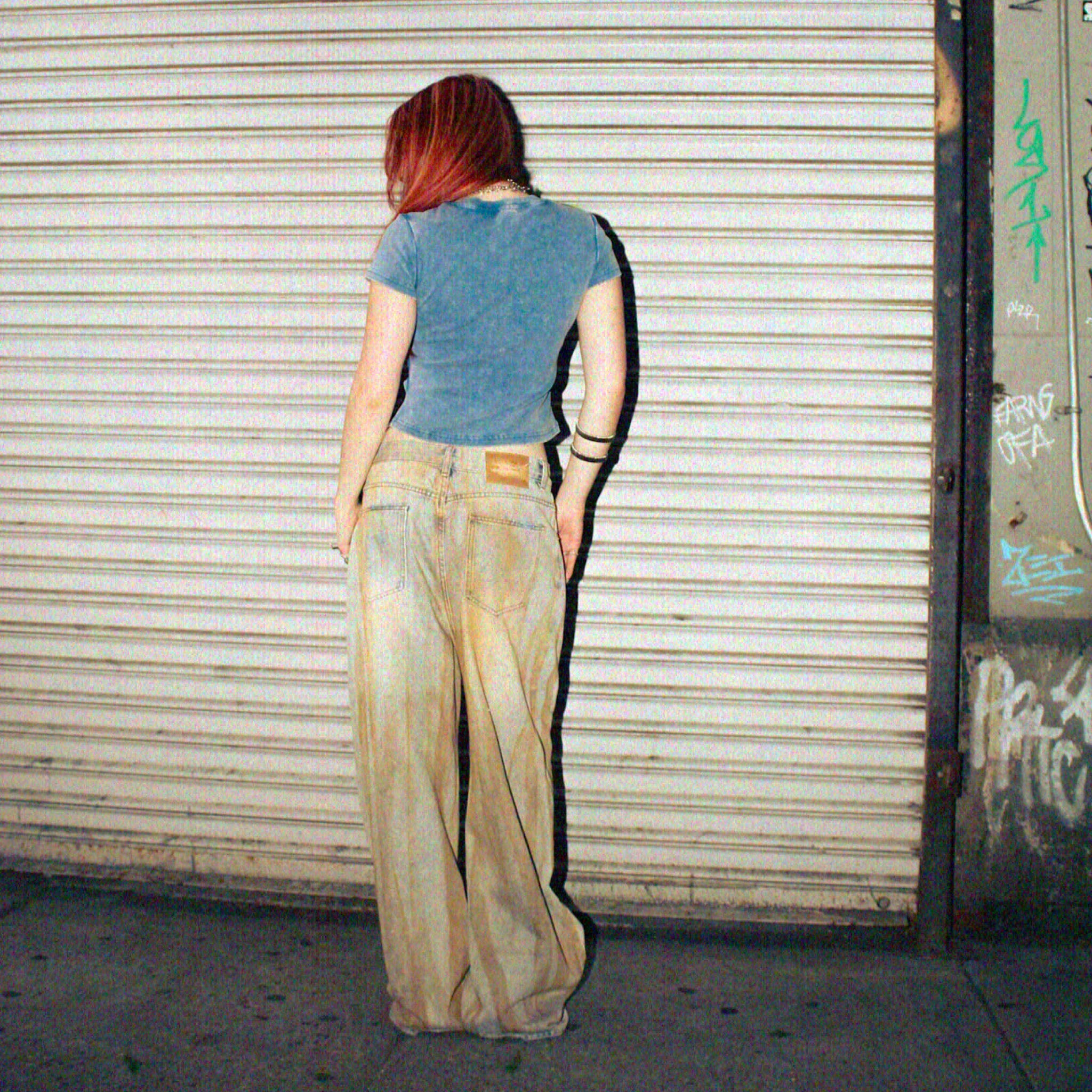 CARIANI® Wide Leg Distressed Denim Jeans