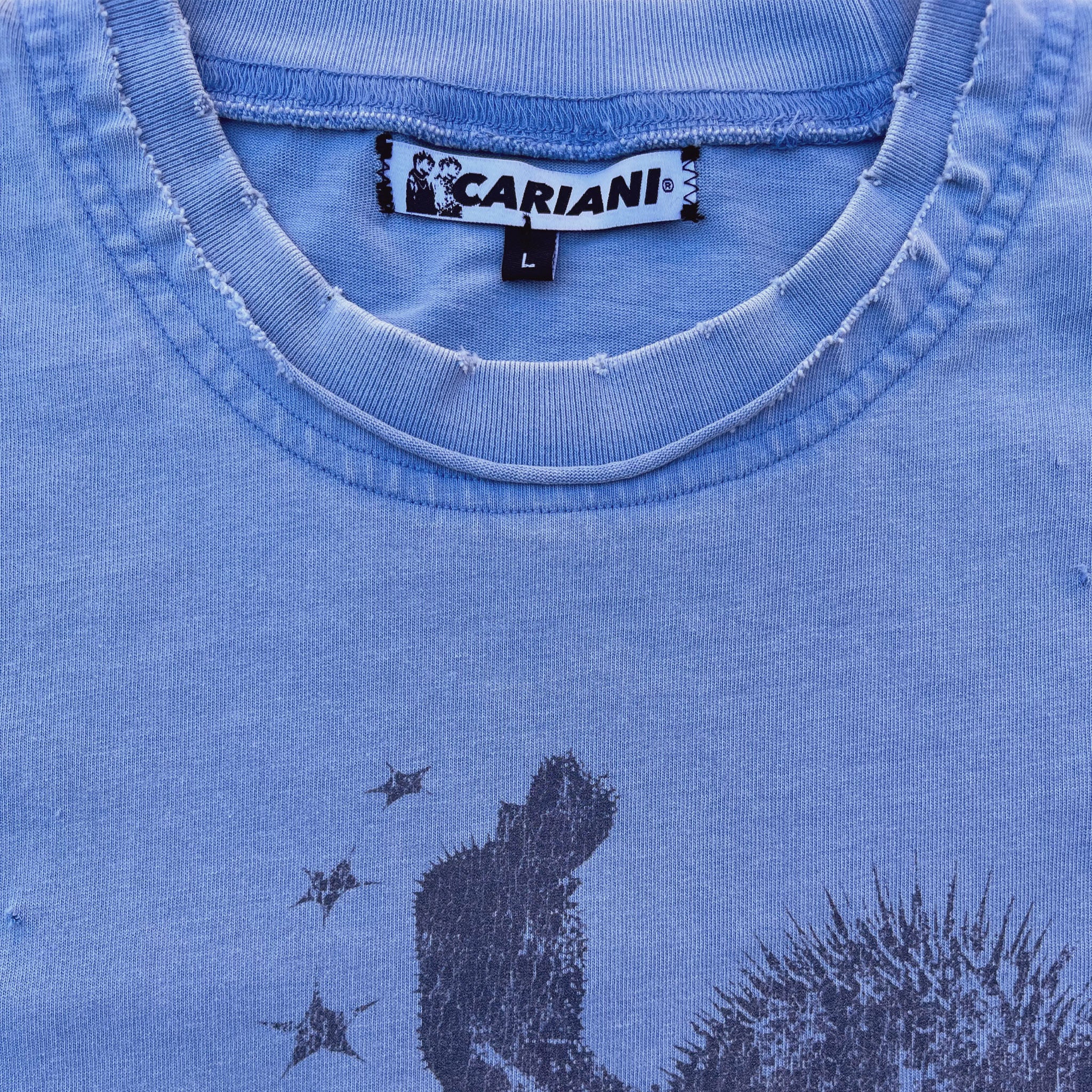 CARIANI® Horse Double Frayed Neckline Tee