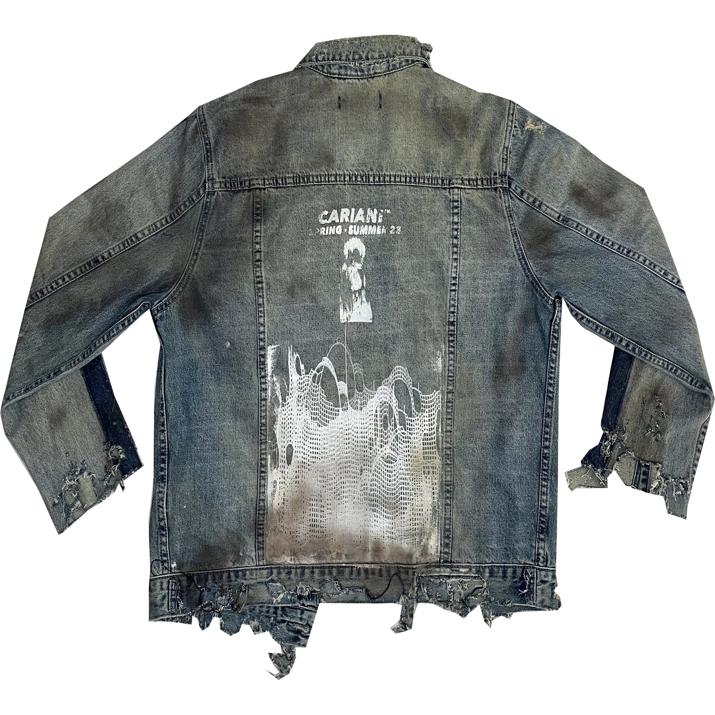 CARIANI™ Destroyed Denim Jacket