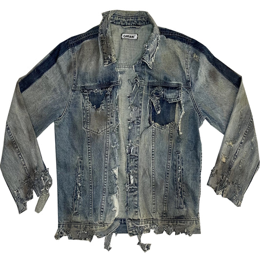 CARIANI™ Destroyed Denim Jacket