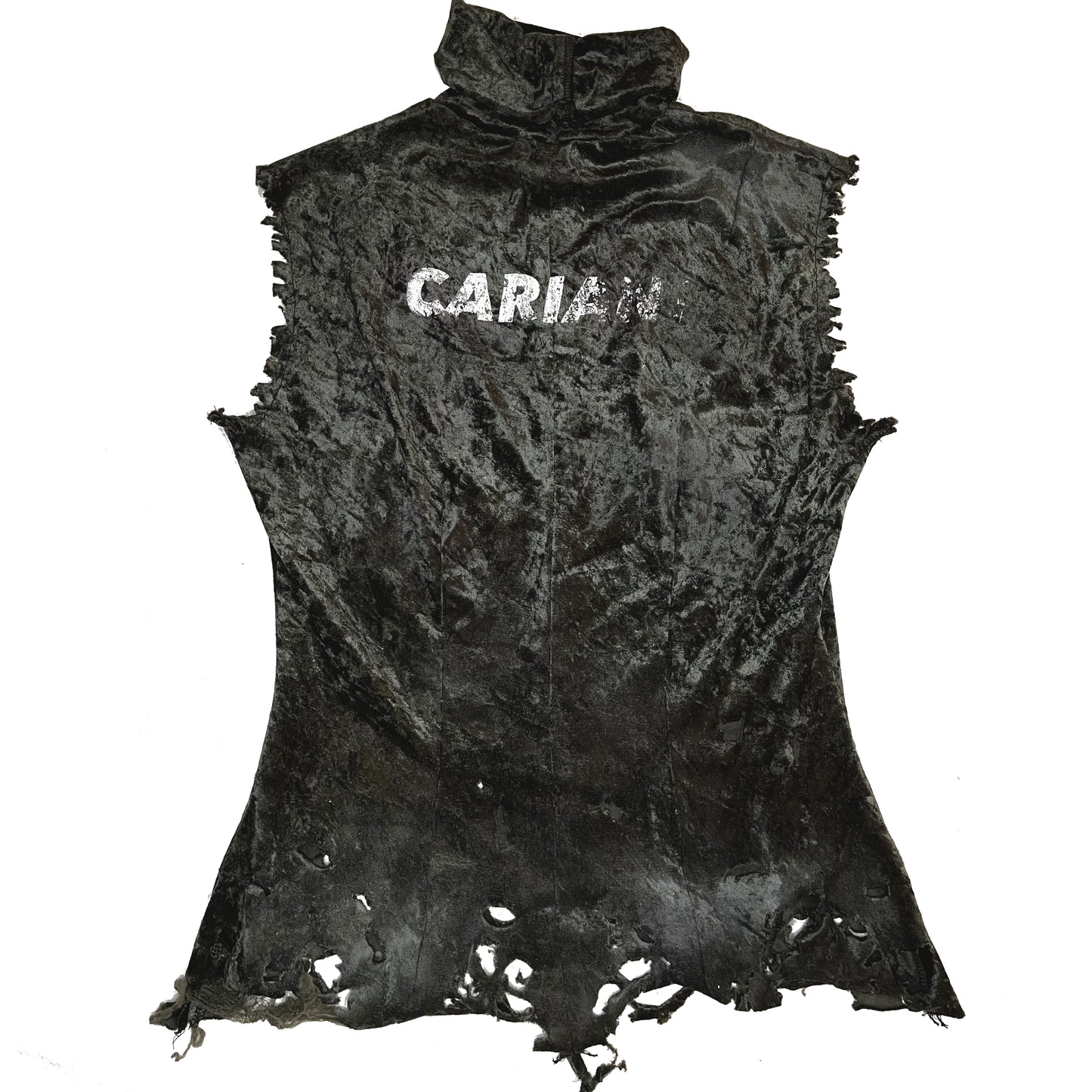 CARIANI™ Italian Crushed Velvet Women's Turtleneck Top