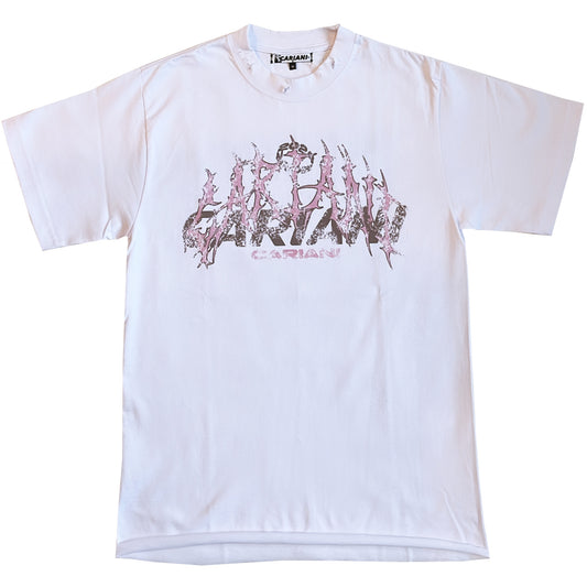 CARIANI® Pink Logo Stack Tee
