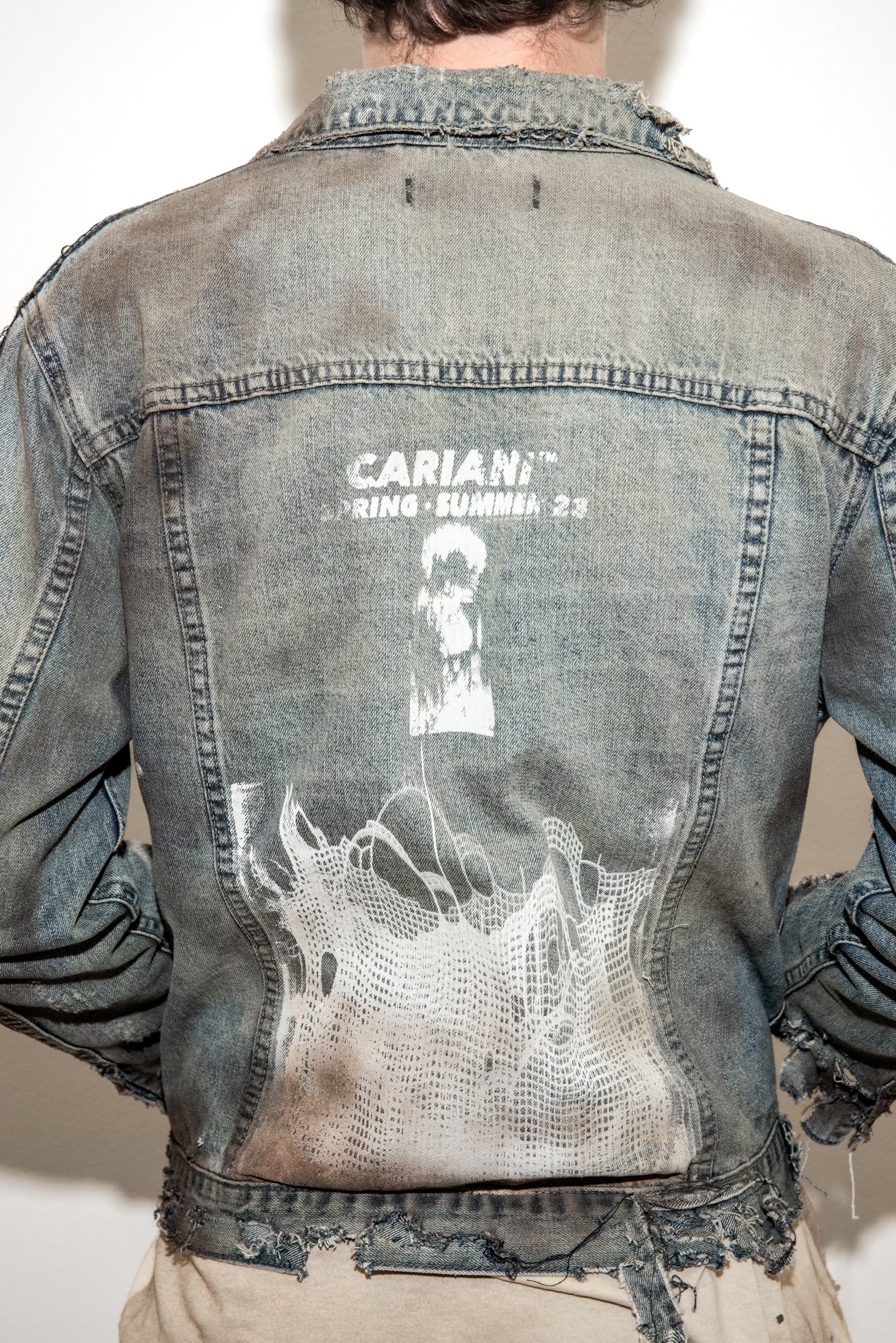 CARIANI™ Destroyed Denim Jacket