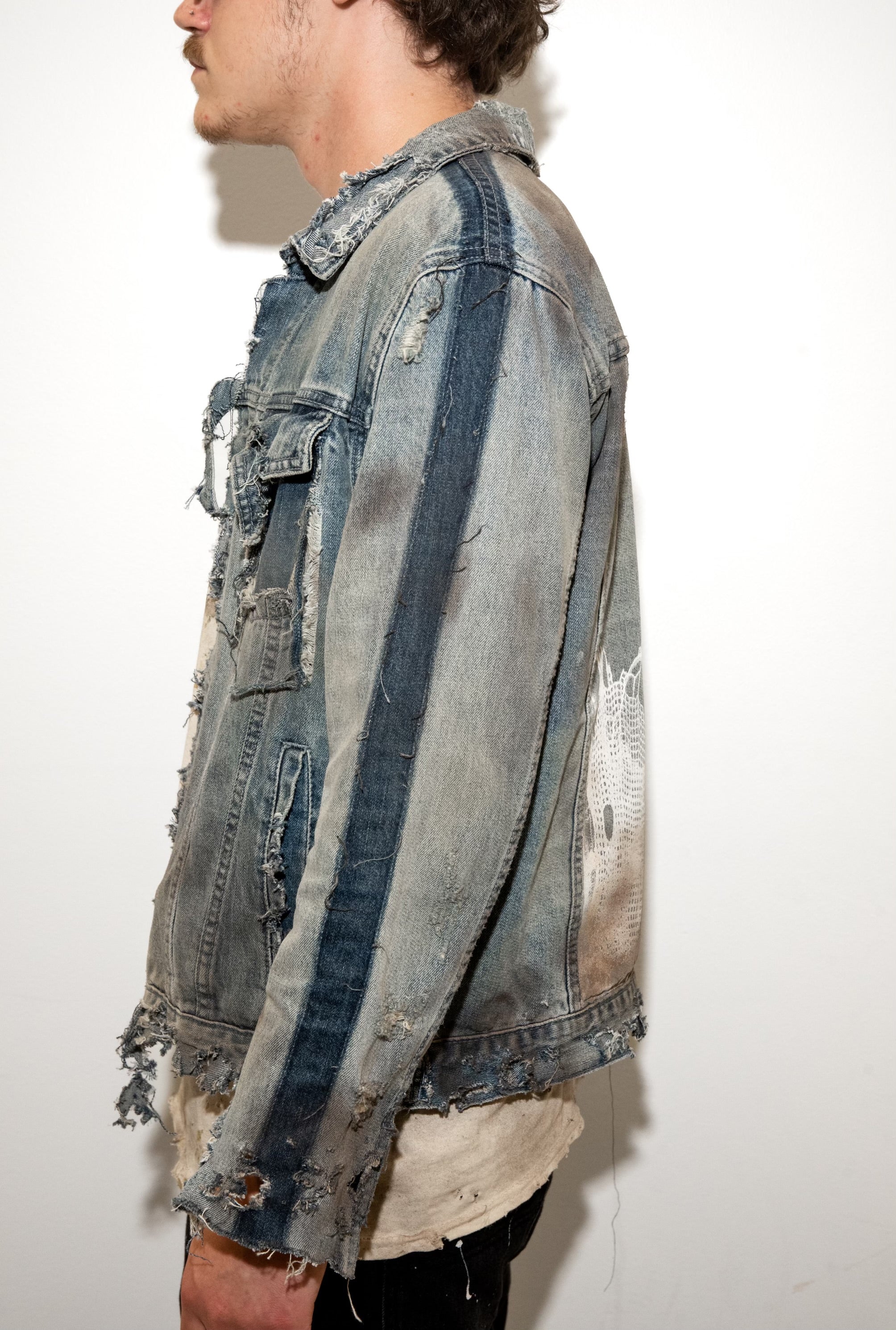 CARIANI Destroyed Denim Jacket