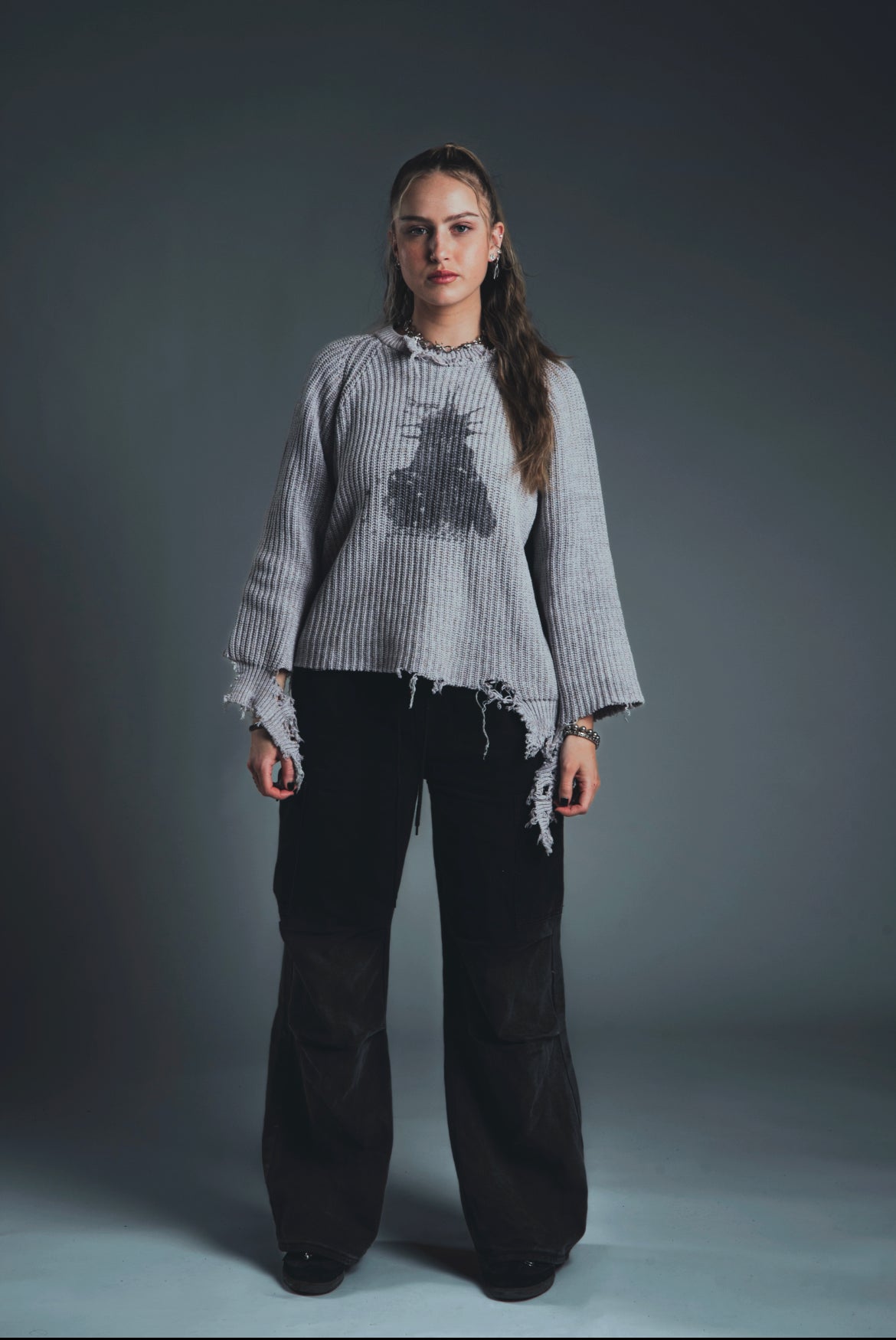 CARIANI® Destroyed Spike Sweater