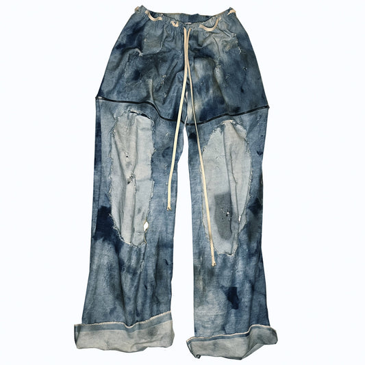 CARIANI™ Destroyed Zipper Jeans